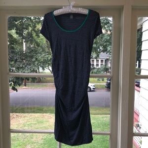 A Pea in the Pod striped maternity dress